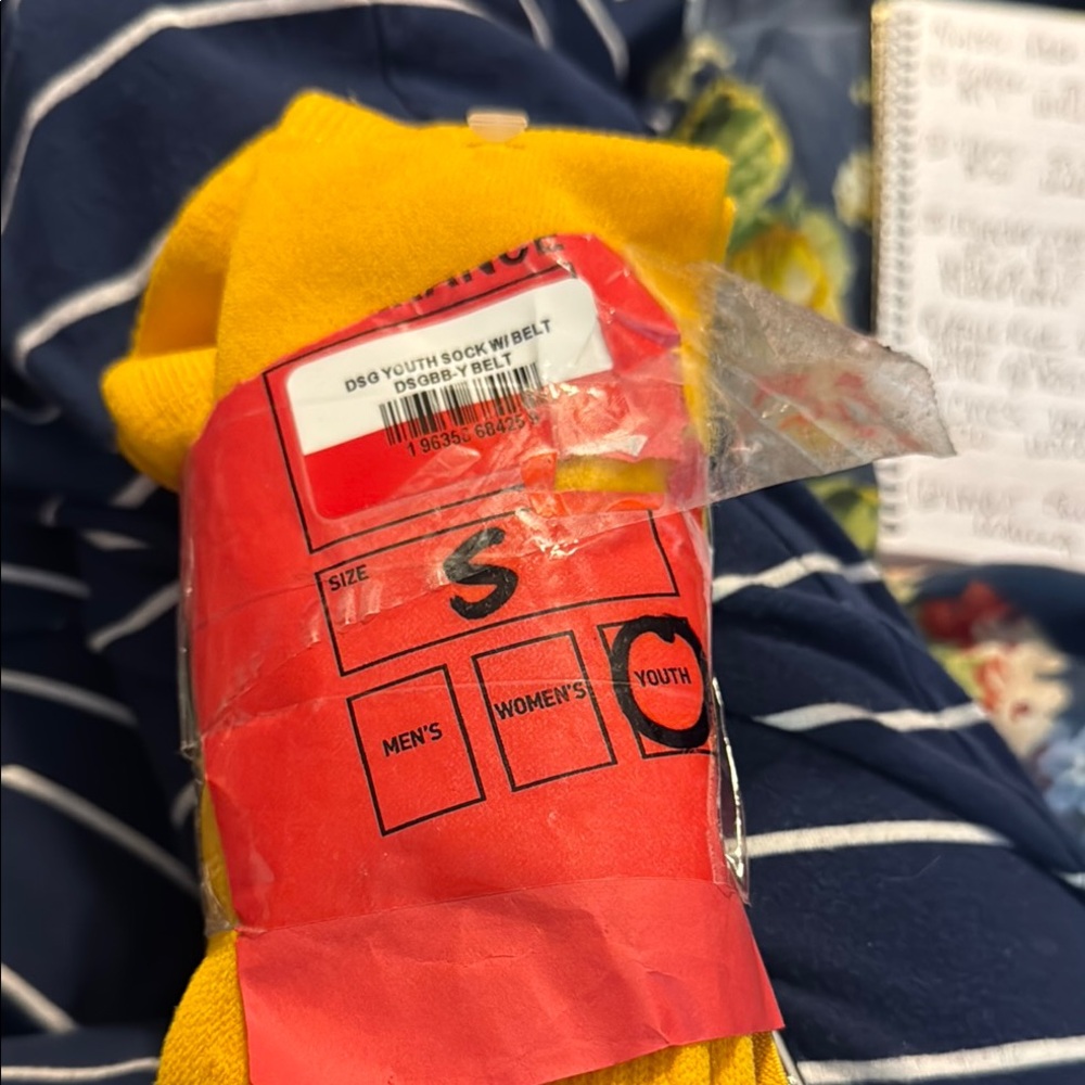 DSG Youth Sock with Belt - Yellow